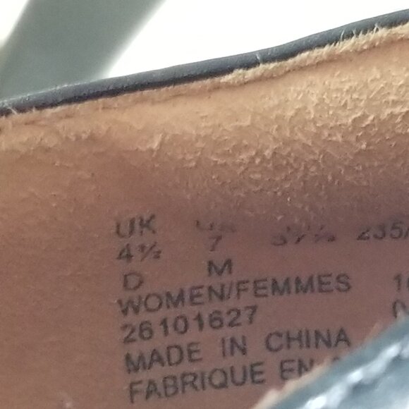 Clarks Artisian Womens 7 M Navy 3" Heel Platform Pumps Round Toe Leather Shoe - Picture 16 of 16